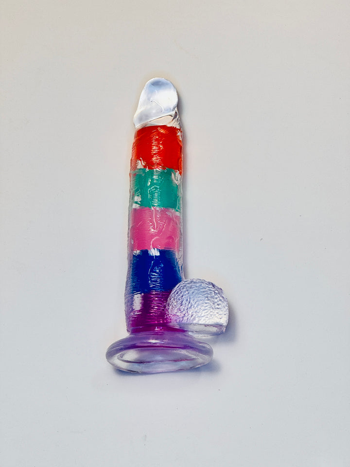 Rainbow | Dildo con ventosa fluorescente