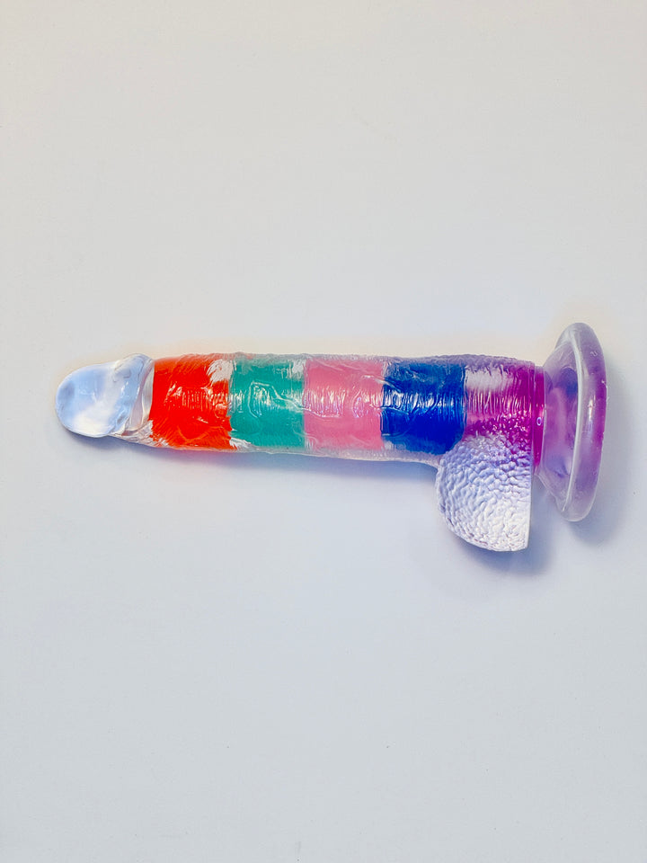 Rainbow | Dildo con ventosa fluorescente