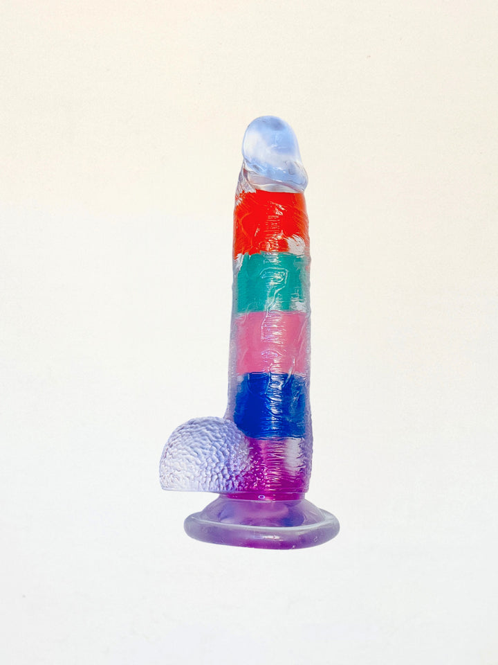Rainbow | Dildo con ventosa fluorescente