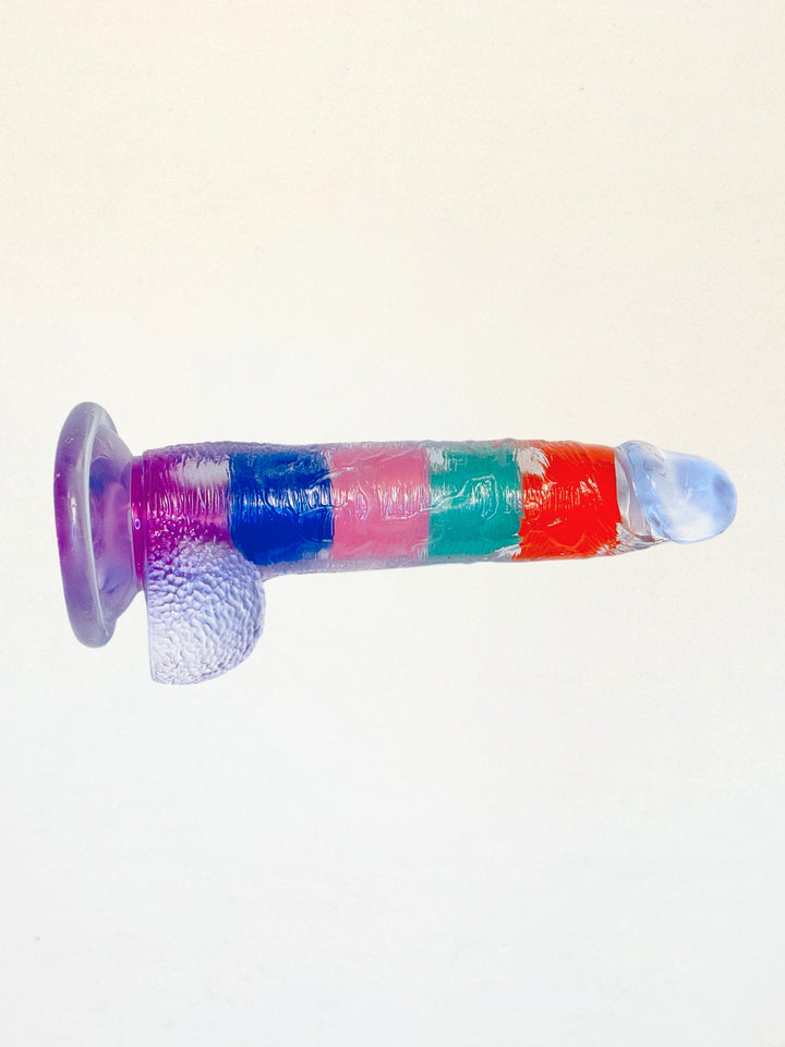 Rainbow | Dildo con ventosa fluorescente