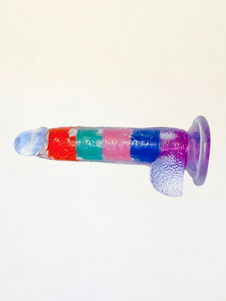 Rainbow | Dildo con ventosa fluorescente