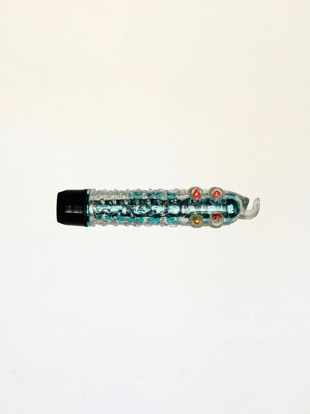 Vibrador con funda de gel texturizada