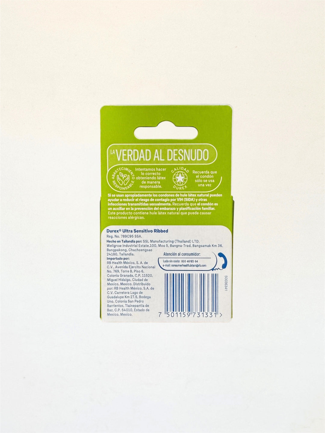 Durex® Ultra Sensitivo Ribbed | condones